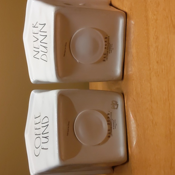 2 Rae Dunn house banks "Coffee fund" & "Never Dunn" - Picture 4 of 8